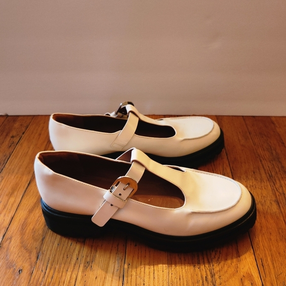 REFORMATION Abalonia Chunky White Mary Janes - Picture 4 of 12